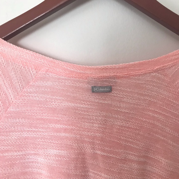 Columbia Peach Pink Tribal Graphic 3/4 Sleeve Top - Picture 6 of 6